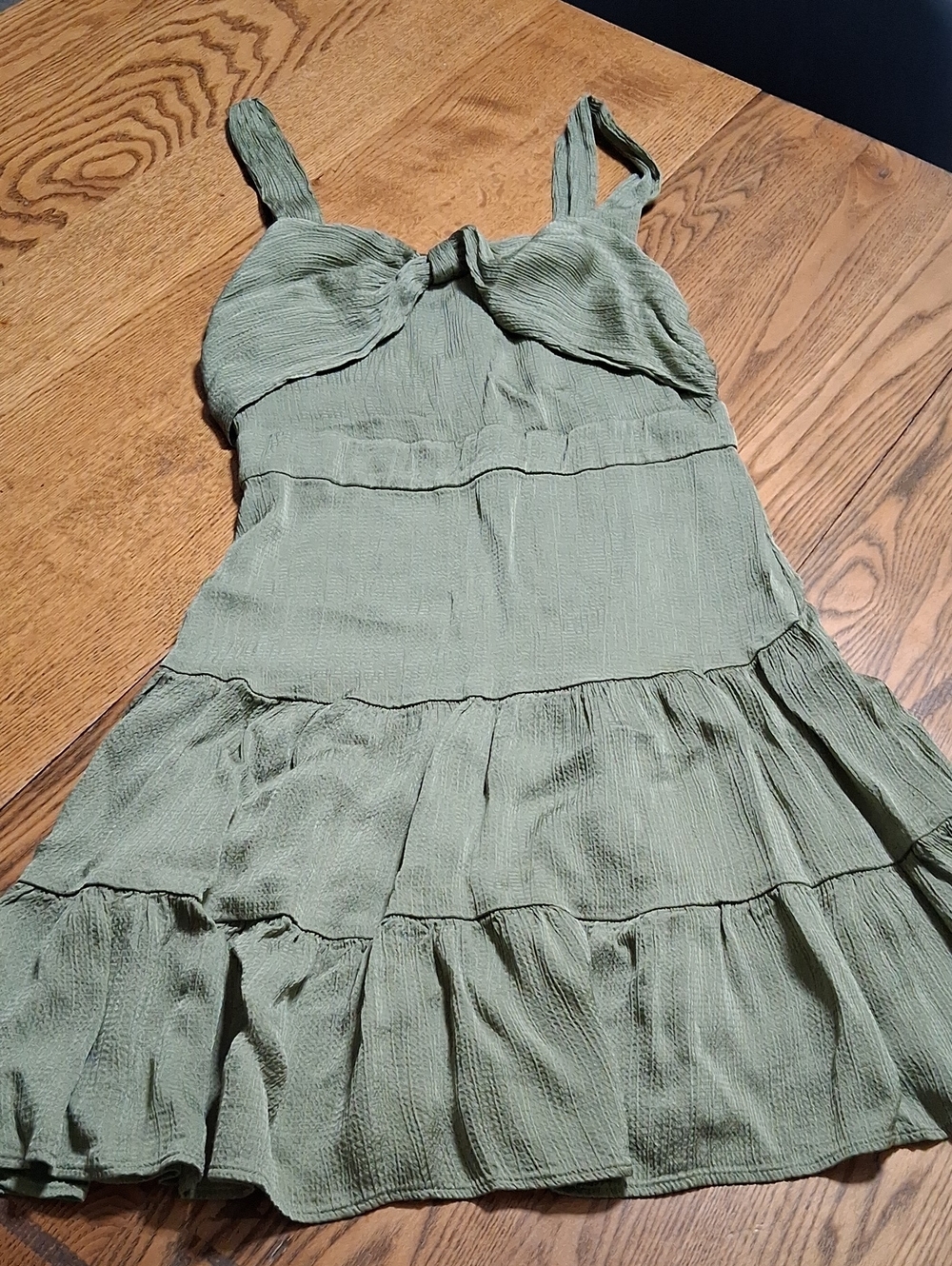 TED BAKER Womens Dress 2 Green OLIVE Preowned Work Used Vacation Party